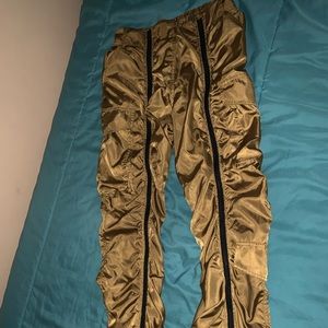 Ivy park zipped up gold joggers